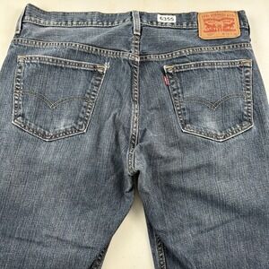 Levi's 569 Loose Distressed Straight Jeans Men 34x34 Blue 100% Cotton Skate